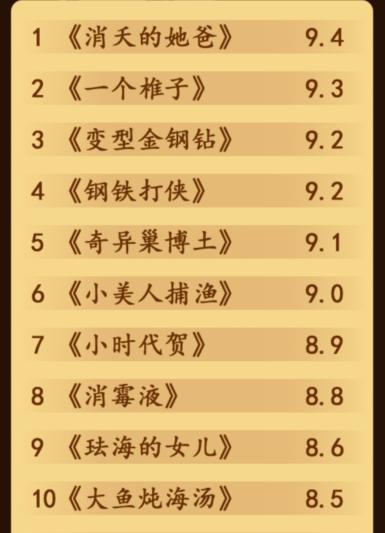 《汉字找茬王》电影排行榜通关攻略